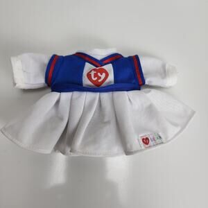 TY Gear For Beanie Kids Blue White & Red CHEERLEADER Dress Costume Only